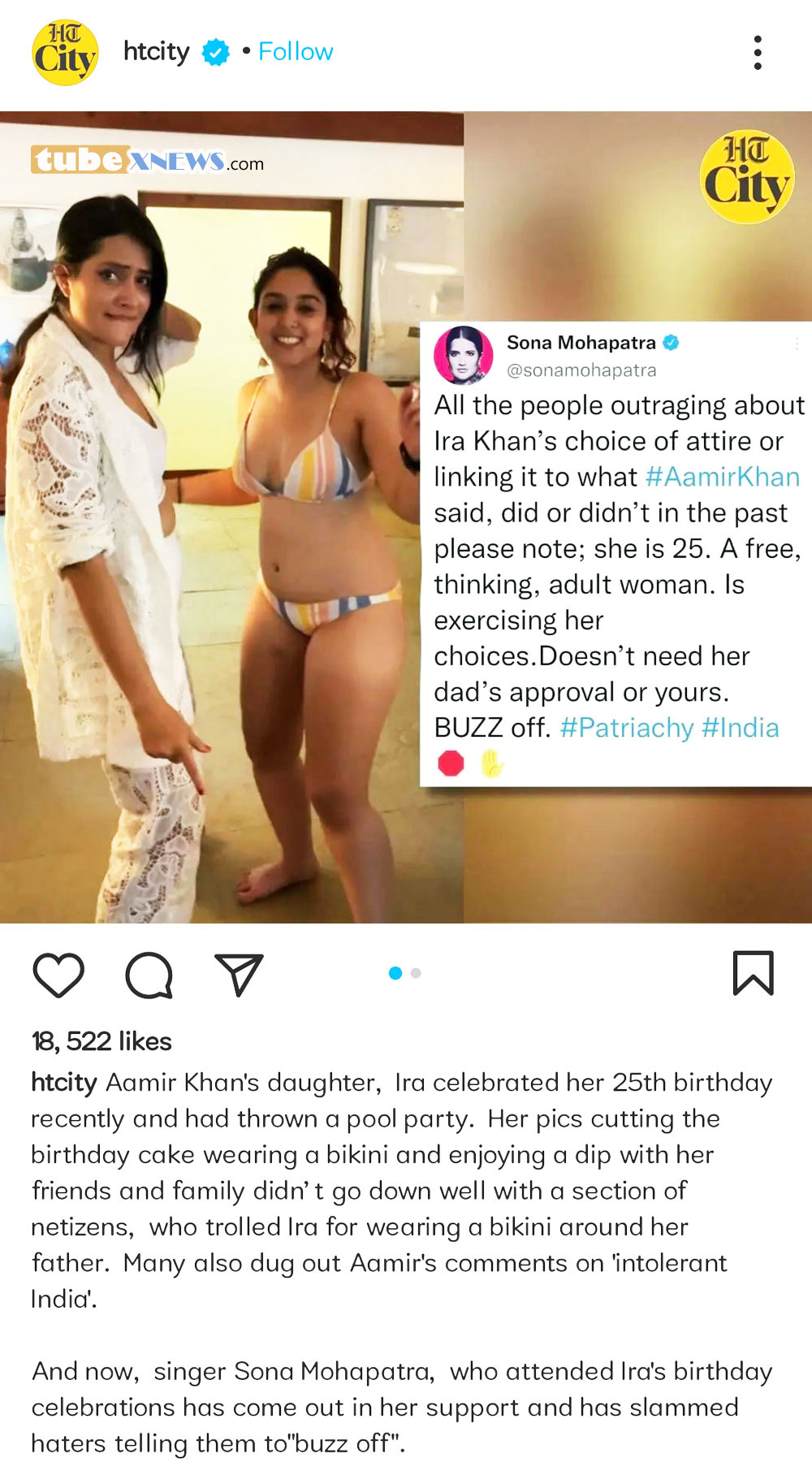 Ira Khan celebrated her birthday and had thrown a pool party in bikini with her friends